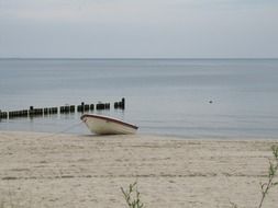 moored boot in Usedom island