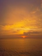 unimaginable sunset sky red