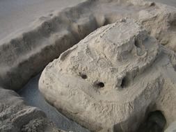 building on a sandy beach