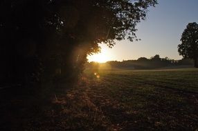 beauteous sunset sun twilight evening
