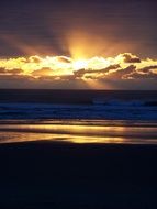 Golden sunset on the coast, oregano