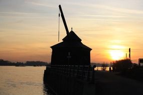 sunset over the rhine coast