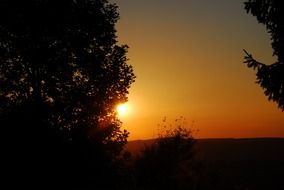 Sunset in evening