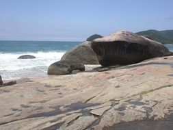 rocks and boulders on an ocean beach