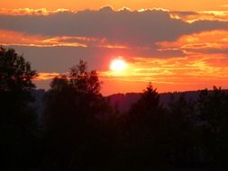 romantic sunset sky