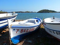 parked rowing boats