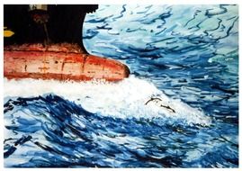 painting sea drawing