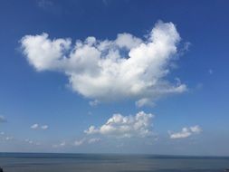 clouds on a sunny day over the ocean