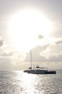 catamaran in the ocean in the Dominican Republic