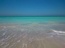 very beautiful blue beach
