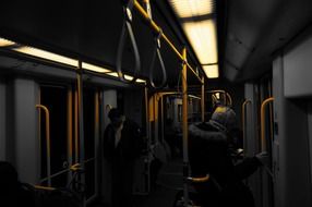 twilight in the subway car