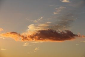 cloud in the sky in the evening