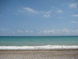 beautiful sea view from beach, spain, benicarlÃ³