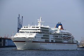 cruise ship in the port of hamburg