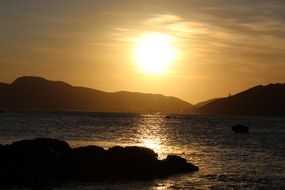 beach at the sunset in Brazil