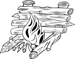 campfires drawing