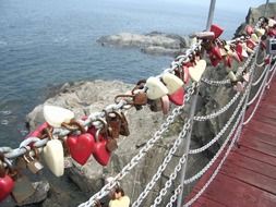 Padlocks on the bridge