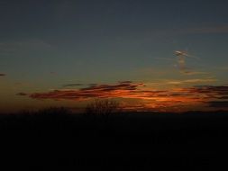 last light at sunset sky