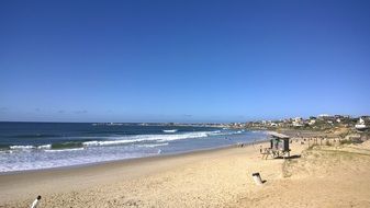 sandy beach at Punta del Diablo in Uruguay