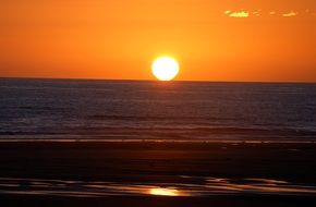 round red sun in the sky