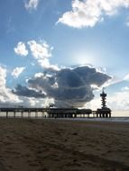 wide beach in the seaside resort Scheveningen