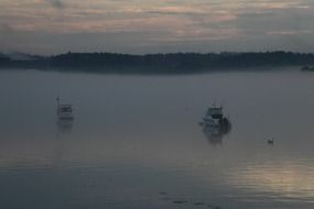fishing boat in early morning