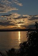 incredibly beautiful sunset lake