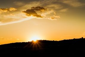 Landscape of the sky in the evening