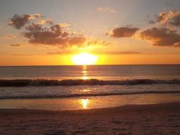summer sunset over the ocean