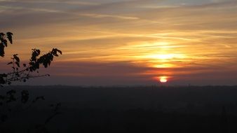 sun on horizon