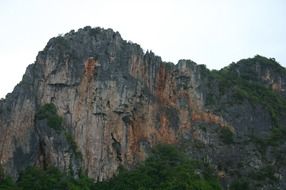 mountain range on the beach