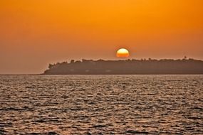 fiery hot sunset