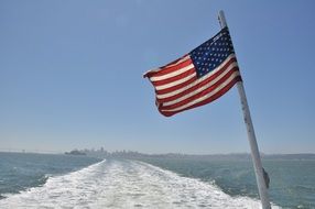 American flag on cruise