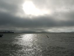 cloudy sky over the ocean in san francisco