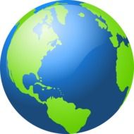 blue globe earth drawing