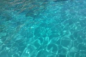 clear blue sea water