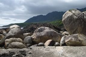 beach big stones