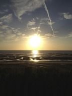 bright sunset sun
