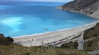 landscape of the myrtos beach