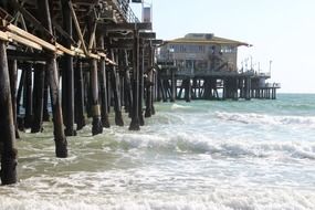 wooden pier on Santa Monica beach