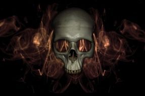 decorations in the shape of a skull for halloween