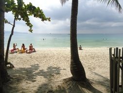 View of the beach near ocean