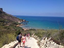 ocean path in Malta