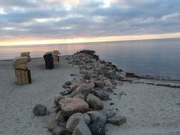 stones on the ocean