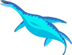 dinosaurs aquatic blue drawing