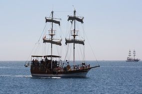 Yacht on a Mediterranean sea