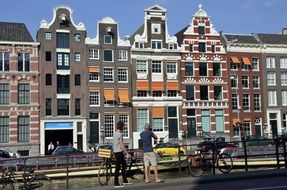 walking on the streets of Amsterdam in Netherlands