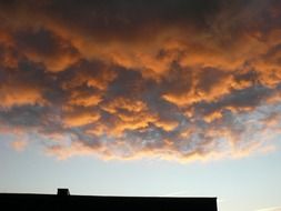 pink evening clouds