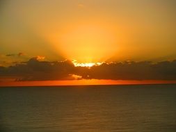 Sunrise on the ocean in Florida