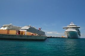 three luxury cruise ships